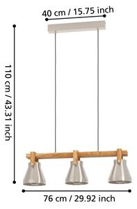 Eglo 43952 - Lustr na lanku CAWTON 3xE27/40W/230V
