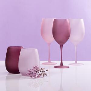 VILLA D’ESTE HOME TIVOLI Set sklenic na vodu Happy Hour Provence 6 kusů, nachové barvy, matný, 580 ml