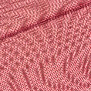 Bavlněné plátno 103000/2088 RED, bílé kvítky na červené, š.140cm (látka v metráži)