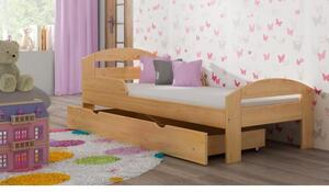 Postýlky a postele - Jednolůžková dětská postel - 180x80 cm Bez šuplíku Růžová Standardní bariéry