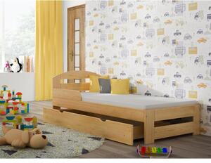 Postýlky a postele - Jednolůžková dětská postel - 180x80 cm Bez šuplíku Bílá Standardní bariéry