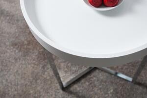 FurniGO Konferenční stolek Modular 40cm bílá, stříbrná