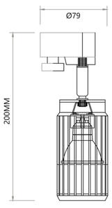 Bodové svítidlo VERTICAL do lištového systému 1xGU10/8W/230V bílá