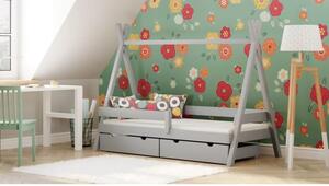 Postýlky a postele - Jednolůžková dětská postel tipi - 180x90 cm Bez šuplíku Bílá