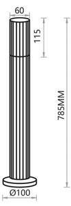 Venkovní lampa VERTICAL 1xGU10/8W/230V IP44 černá