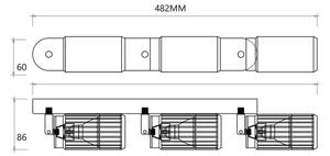 Bodové svítidlo VERTICAL 3xGU10/8W/230V černá