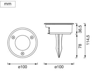 Ledvance - LED Venkovní lampa SPIKE LED/1W/12V IP44