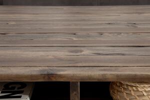 FurniGO Konferenční stolek Scorpion - 110cm šedý, akátové dřevo