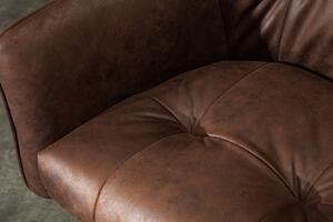 Barová židle LOFT antik hnědá mikrovlákno Nábytek | Jídelní prostory | Barové židle
