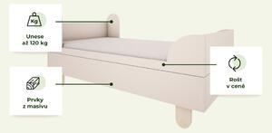 Dětská jednolůžková postel se dvěma čely BASIC - Bílá, 80x200 cm