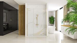 Rea Hugo, 1-křídlé výklopné sprchové dveře 80x200 cm + sprchová zástěna 30x200 cm, zlatá matná, KPL-45203