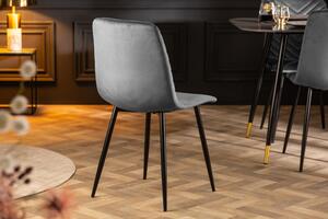 FurniGO Designová židle Amazon sametově šedá