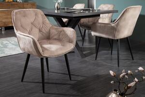 FurniGO Designová židle Milano champagne samet