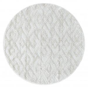 Ayyildiz, Moderní kusový koberec Pisa 4708 Cream | Bílá Typ: kulatý 120x120 cm