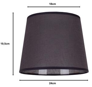 Duolla - Stínidlo k stolní lampě CLASSIC M E27 pr. 24 cm antracit