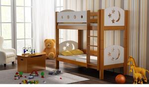 Postýlky a postele - Patrová dětská postel - 160x80 cm Bez šuplíku Dodatečná přišroubovaná bariéra na spodní postel Růžová