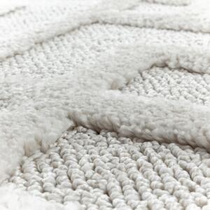 Ayyildiz, Moderní kusový koberec Pisa 4708 Cream | Bílá Typ: kulatý 200x200 cm