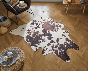 Kusový koberec Faux Animal Cow Print Black/White 155x195 cm