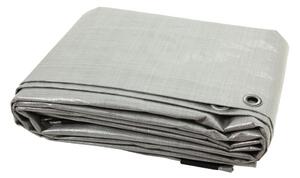 Ochranná plachta - 160 g/m², vodotsná a odolná proti protrení, s hliníkovými oky, edá, 4 x 5 m, oboustrann potaená - plachta na ochranu deva