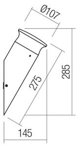 Redo 90073 - LED Venkovní nástěnné svítidlo ALGON LED/9W/230V IP65 černá