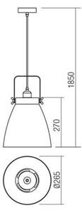 Redo 01-1311 - Lustr na lanku ARNE 1xE27/42W/230V bílá