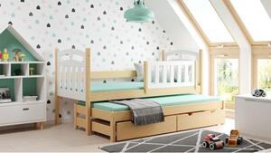 Postýlky a postele - Dětská postel s přistýlkou - 160x80/150x80 cm Bez šuplíku Vanilka