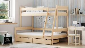 Postýlky a postele - Dětská patrová postel - 90/120x190 cm Bez bariéry Bez šuplíku Bílá