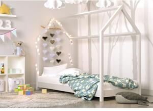 Postýlky a postele - Bílá dětská postel domeček - Bella 160x80