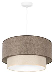 Duolla- Lustr na lanku BOHO ECO RECYCLING 1xE27/15W/230V pr. 45 cm hnědá/krémová