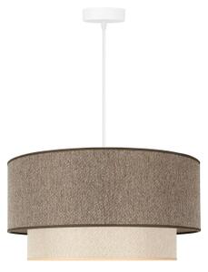 Duolla- Lustr na lanku BOHO ECO RECYCLING 1xE27/15W/230V pr. 45 cm hnědá/krémová