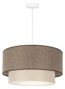 Duolla- Lustr na lanku BOHO ECO RECYCLING 1xE27/15W/230V pr. 45 cm hnědá/krémová