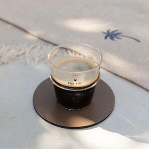 Sklenice na kávu FOR YOU, černá, 120 ml Bastion Collections PH-ESPRESSO-010-BL-F