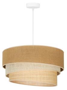 Duolla - Lustr na lanku YUTE TRIO 1xE27/15W/230V pr. 45 cm hnědá/šedá/béžová