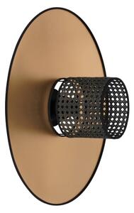 Duolla - Nástěnné svítidlo TOKYO RATTAN 1xE27/15W/230V pr. 50 cm zlatá/černá