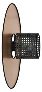Duolla - Nástěnné svítidlo TOKYO RATTAN 1xE27/15W/230V pr. 50 cm zlatá/černá
