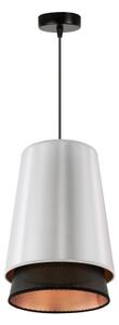 Duolla - Lustr na lanku BELL SHINY 1xE27/15W/230V pr. 25 cm stříbrná/černá
