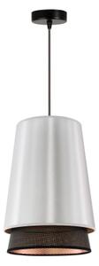 Duolla - Lustr na lanku BELL SHINY 1xE27/15W/230V pr. 25 cm stříbrná/černá