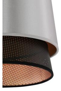 Duolla - Přisazený lustr BELL SHINY 1xE27/15W/230V pr. 25 cm stříbrná/černá