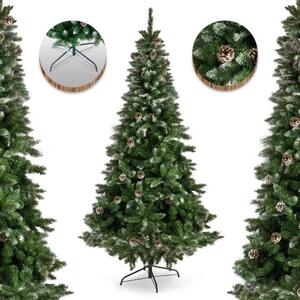 Vánoční stromky - Umělý vánoční 3D stromek 210 cm na přírodním kmeni s šiškami