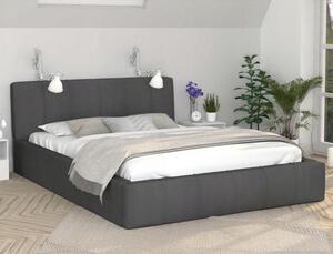 Luxusní postel FLORIDA 120x200 s kovovým zdvižným roštem GRAFIT