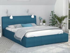 Luxusní postel FLORIDA 120x200 s kovovým zdvižným roštem TYRKYSOVA