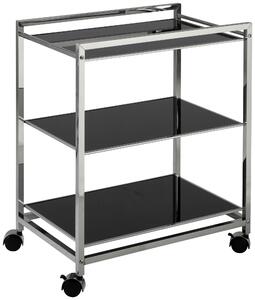 SERVÍROVACÍ VOZÍK, černá, barvy nerez oceli, 60,5/73,5/40,5 cm XXXL, Online Only