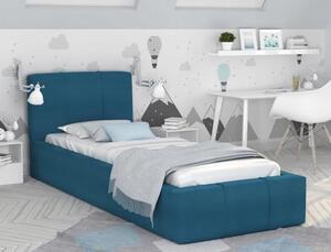 Luxusní postel FLORIDA 90x200 s kovovým zdvižným roštem TYRKYSOVA