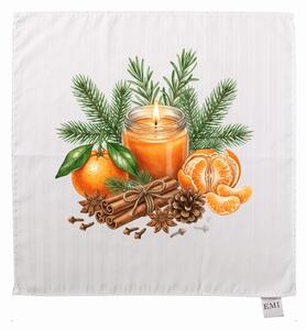 Damaškový ubrus Winter Mandarin 40x40 cm EMI