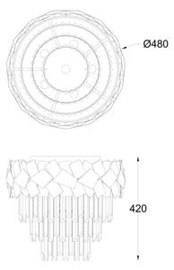 Brilagi - LED Křišťálové stropní svítidlo MIRAGE 6xE14/40W/230V