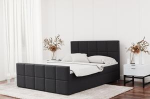 Čalouněná postel se dvěma čely HIMAWARI - 160x200, černá