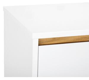 KOMODA, kaučukové dřevo, přírodní barvy, bílá, 97/34/80 cm MID.YOU - Komody na nožičkách, Online Only