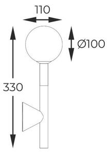 Zuma Line W0574-01B-SDFZ - Nástěnné svítidlo ARCTURUS 1xG9/4W/230V černá