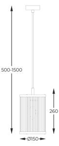 Zuma Line P0528-01F-P7AC - Lustr na lanku SERGIO 1xE14/60W/230V černá