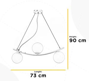 ONLI - Lustr na lanku TRIO 3xE14/6W/230V černá